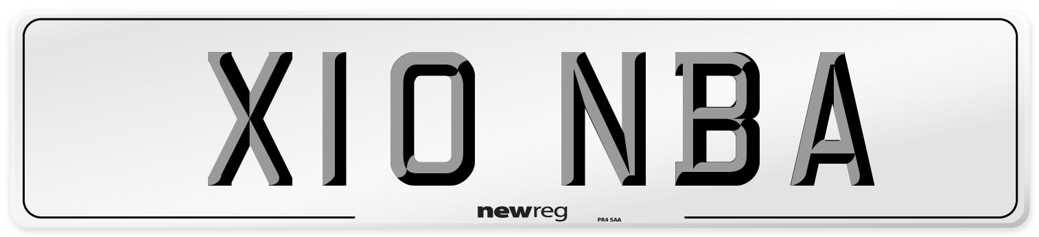 X10 NBA Number Plate from New Reg
